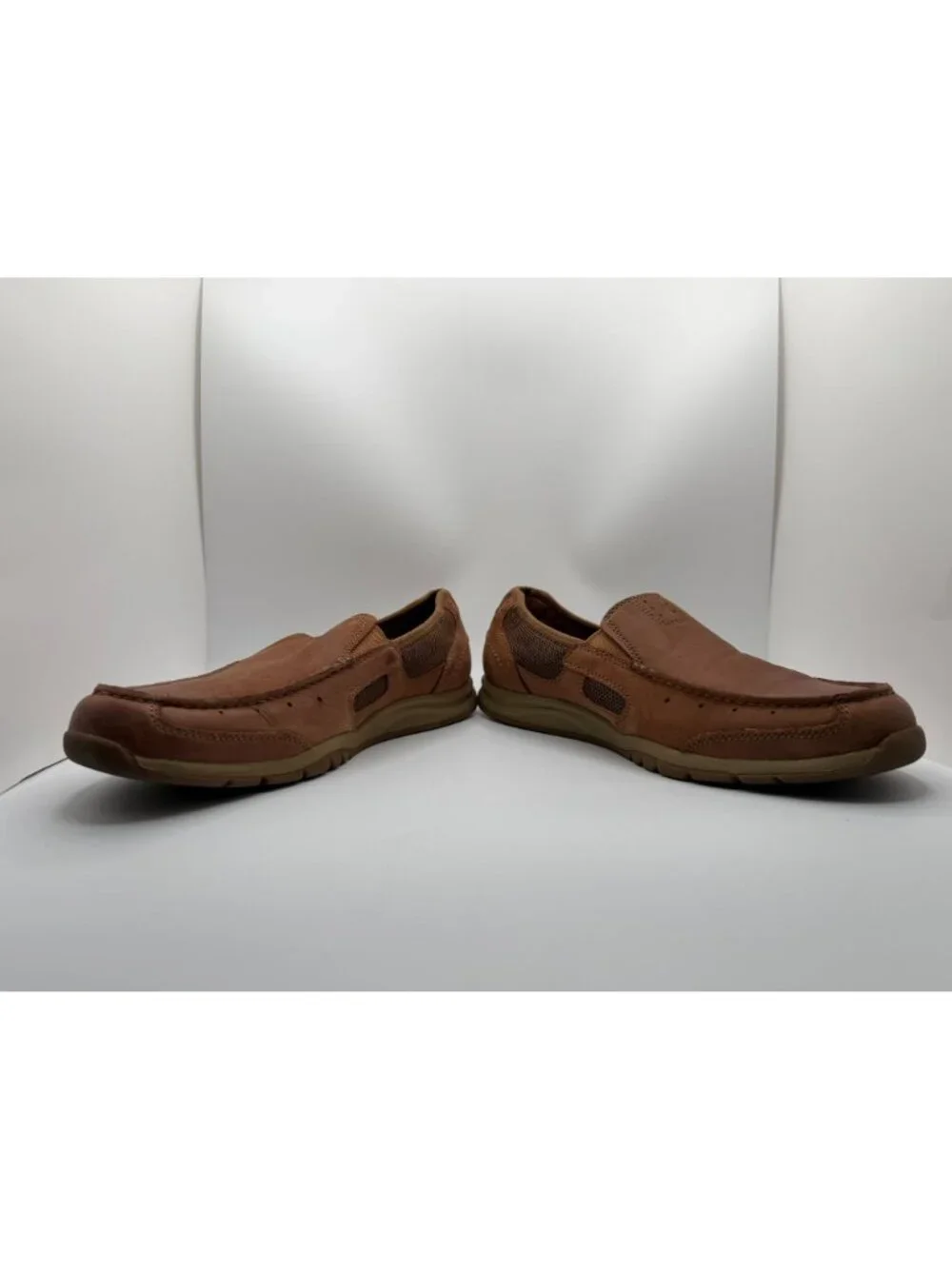 Clarks Ramada Spanish Loafers Men Size 9.5M Brown Leather Casual Slip-on Shoes